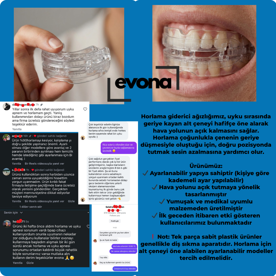 Ayarlanabilir Horlama Giderici Ağızlık